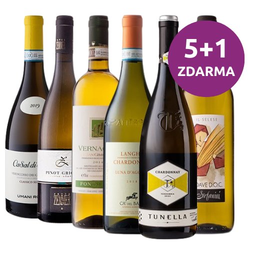 Degustační balíček Italské regiony bianco – Classic, 5+1 ZDARMA, 6x0,75l