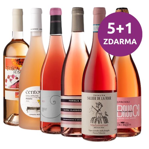Degustační balíček Rosato, 5+1 ZDARMA, 6x0,75l