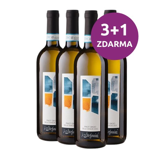 Pinot Grigio Delle Venezie DOC 2024, I Stefanini, 3+1 ZDARMA, 4x0,75l
