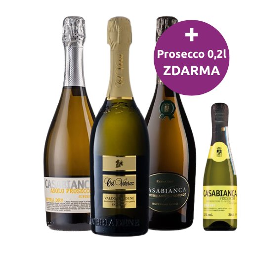 Degustační balíček Prosecco Extra Dry, 3x0,75l