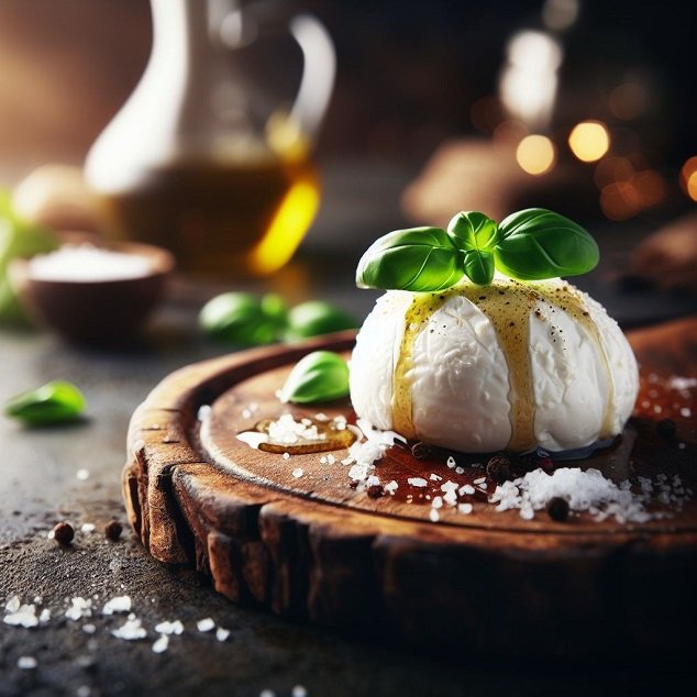 Burrata a vino